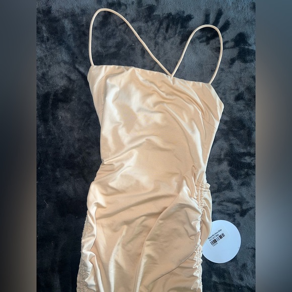 Princess Polly Maeve Mini Dress in Beige Size 2 New with tag - Picture 8 of 15